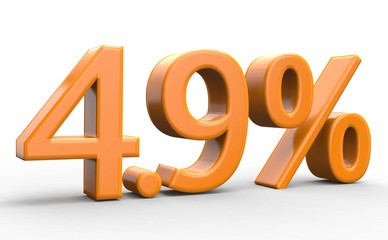 4.9 % 3d Schrift orange