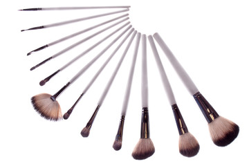 Brush white makeup