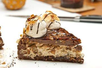 Cake on white background