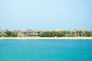 Naklejka premium Jumeirah Dubai Palm Island House, United Arab Emirates