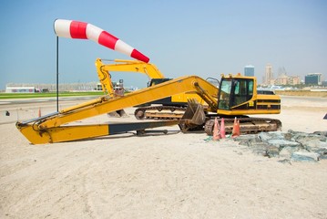 Construction tractor in Dubai, United Arab Emirates