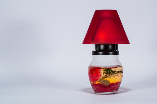 Candle holder with candle