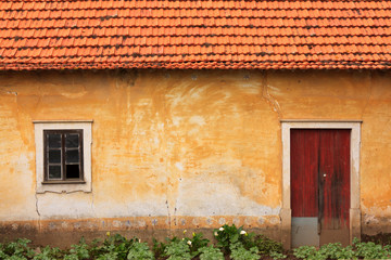 Fototapeta na wymiar Orange Old House