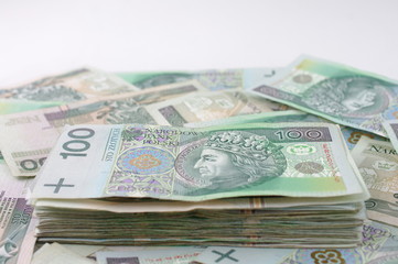 Plik pieniedzy PLN banknoty - obrazy, fototapety, plakaty