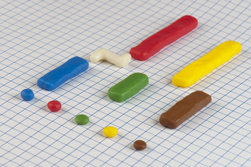 Gantt chart made of plasticine