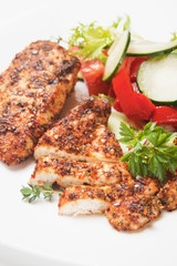 Spicy grilled chicken meat