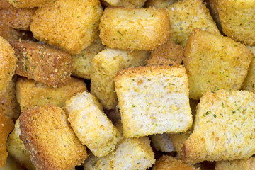 Close view croutons