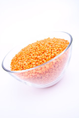 dry lentil in dish