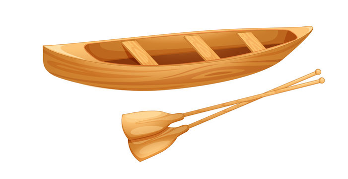 Canoe on white