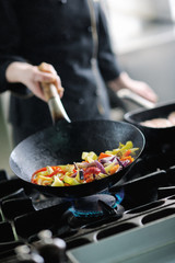 chef preparing meal