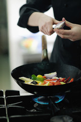 chef preparing meal