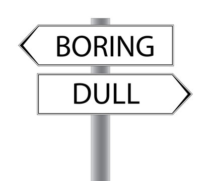 Boring Dull City sign - Oregon USA - Scotland