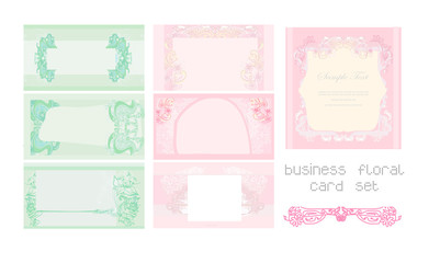 Set of various business cards
