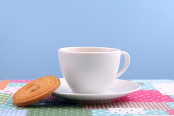 cup of coffe with biscuit