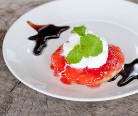 pie with strawberry jam