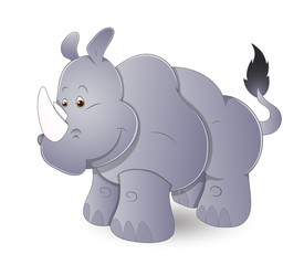 Cute Cartoon Rhinoceros