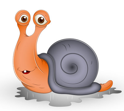 Cute Cartoon Snail