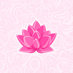 Pink Lily Flower on Abstract Backdrop