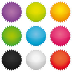 Colorful price tags collection.