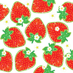seamless pattern of strawberry