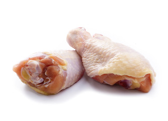 Raw chicken leg