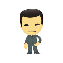 funny cartoon asian businessman
