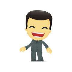 funny cartoon asian businessman