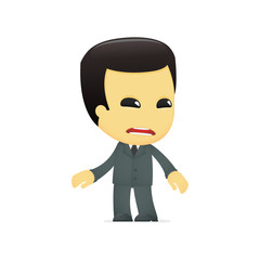funny cartoon asian businessman