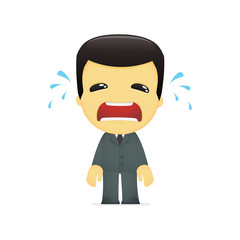 funny cartoon asian businessman