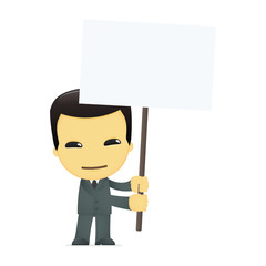 funny cartoon asian businessman