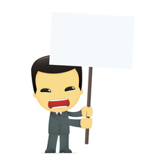 funny cartoon asian businessman