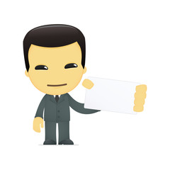 funny cartoon asian businessman