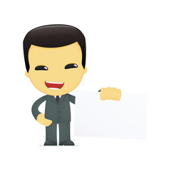 funny cartoon asian businessman