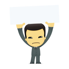 funny cartoon asian businessman