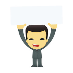 funny cartoon asian businessman
