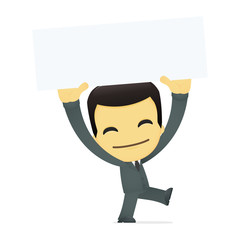 funny cartoon asian businessman