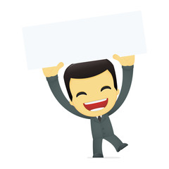funny cartoon asian businessman