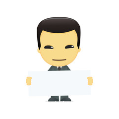 funny cartoon asian businessman