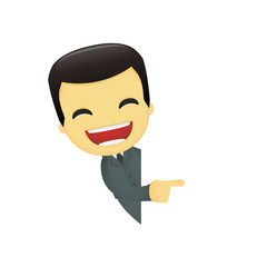 funny cartoon asian businessman