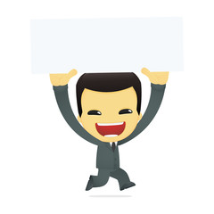 funny cartoon asian businessman