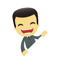 funny cartoon asian businessman