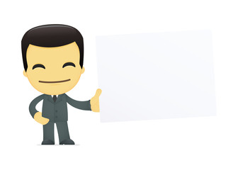 funny cartoon asian businessman