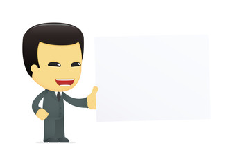 funny cartoon asian businessman