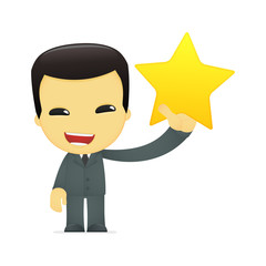 funny cartoon asian businessman