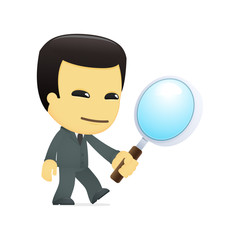 funny cartoon asian businessman