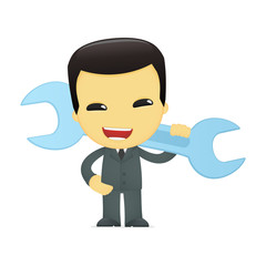 funny cartoon asian businessman