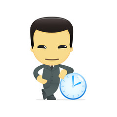 funny cartoon asian businessman
