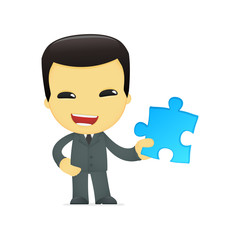 funny cartoon asian businessman