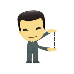 funny cartoon asian businessman