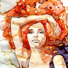 Papier Peint photo Inspiration picturale femme allongée